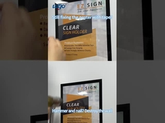 A4 210mm X 297mm 벽에 장착 된 표지판 홀더 ODM 선명한 플라스틱 재료