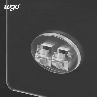 쇄도 선단 벽 빗자루 홀더 접착제 위의 WGO 투명한 까다로운 버클 스틱은 명백한 / 은을 칩니다