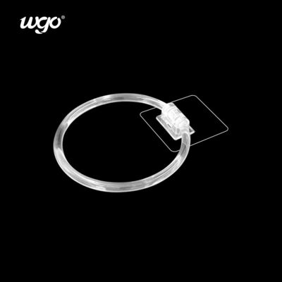 PC 재료 욕실 세척 가능한 선명한 수건 반지 홀더 접착제 ISO9001 160mm 지름