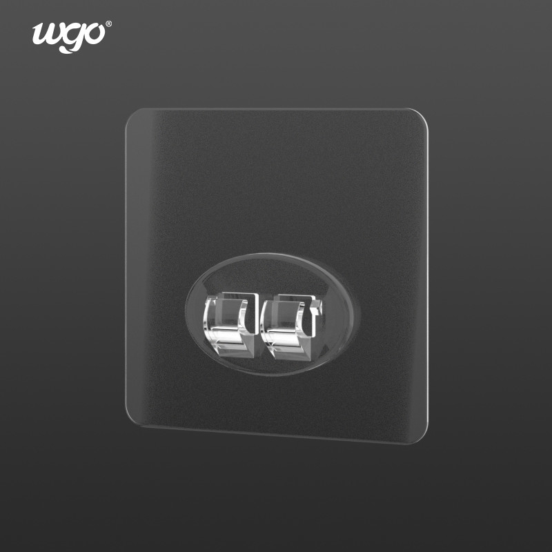 쇄도 선단 벽 빗자루 홀더 접착제 위의 WGO 투명한 까다로운 버클 스틱은 명백한 / 은을 칩니다