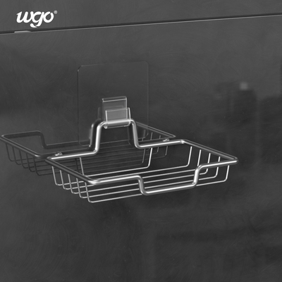 스틸 자체 접착 비누 접시 스폰지 케이스 디스펜서 욕실 액세서리 벽 마운트 비누 접시 홀더